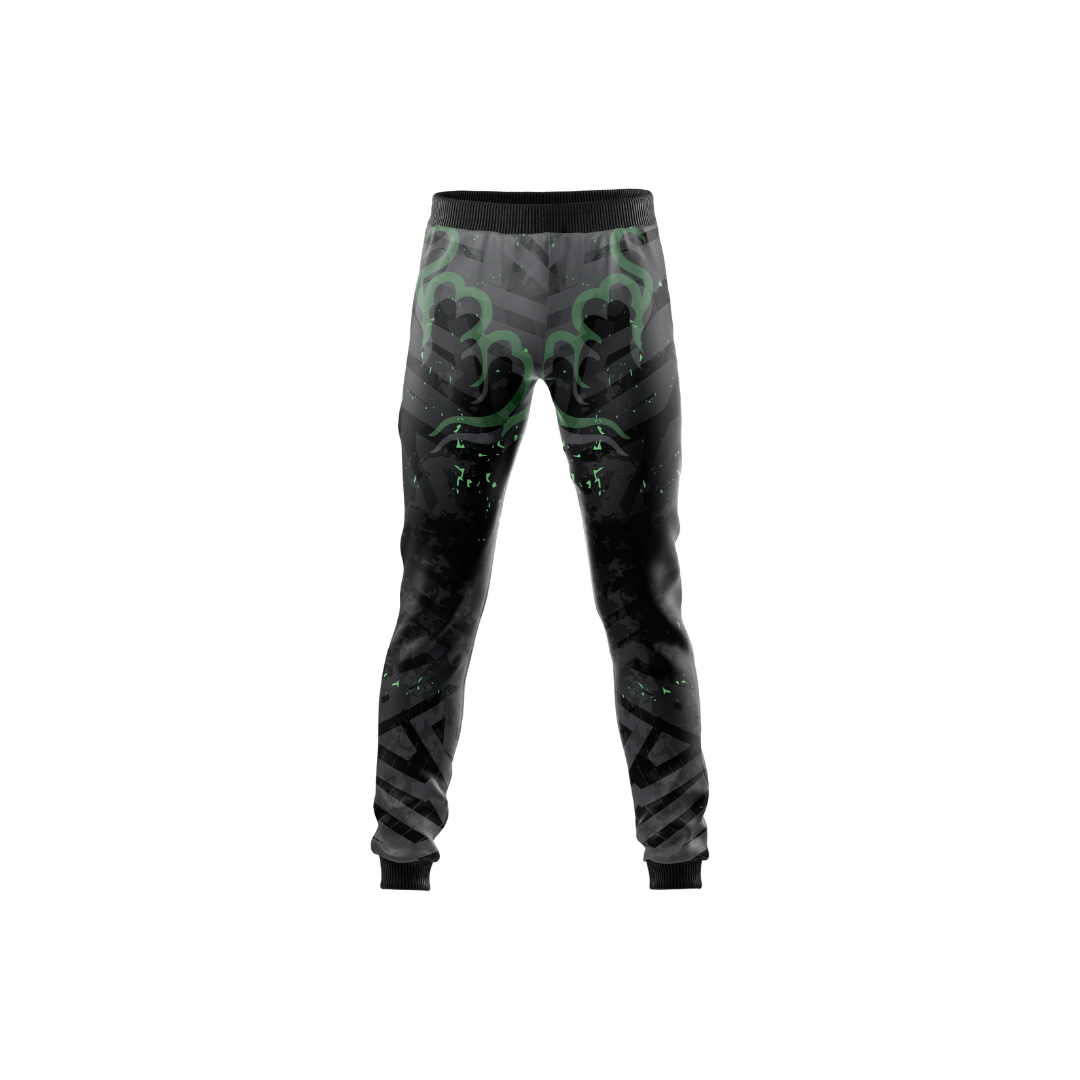 Dark Grim Premium Athletic Pants in black, front view