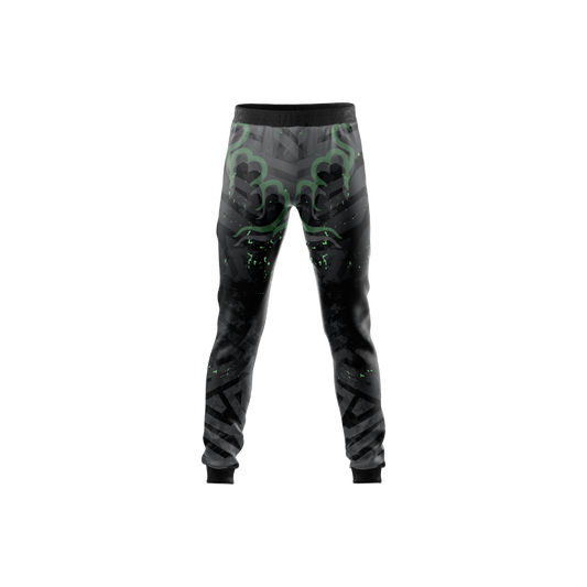 Dark Grim Premium Athletic Pants in black, front view