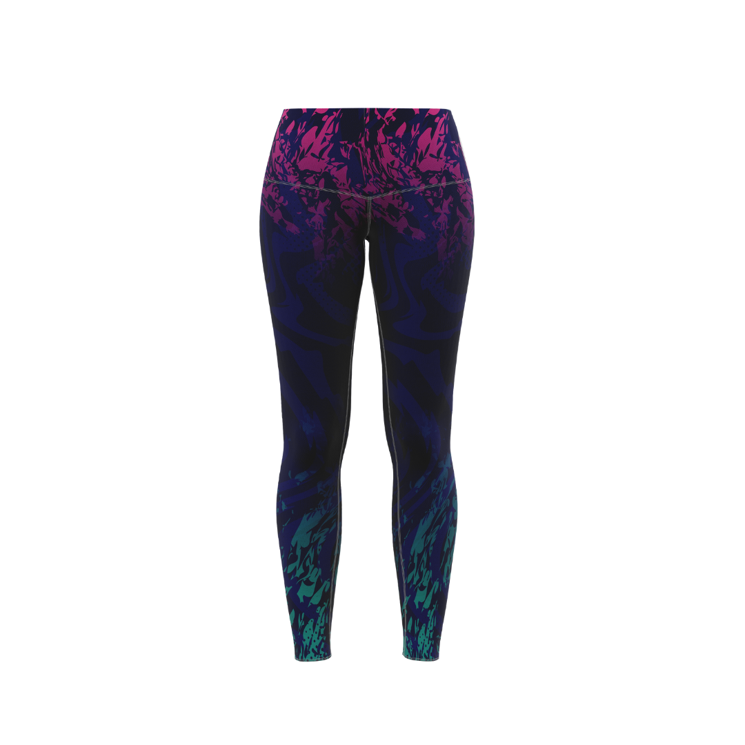 Imprint L Premium Leggings in black, showcasing high-rise waistband and sleek design.