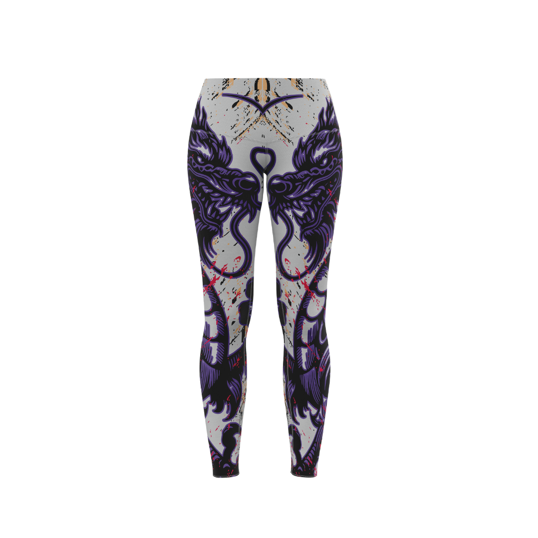 Majestic Dragon Premium Leggings featuring intricate dragon design