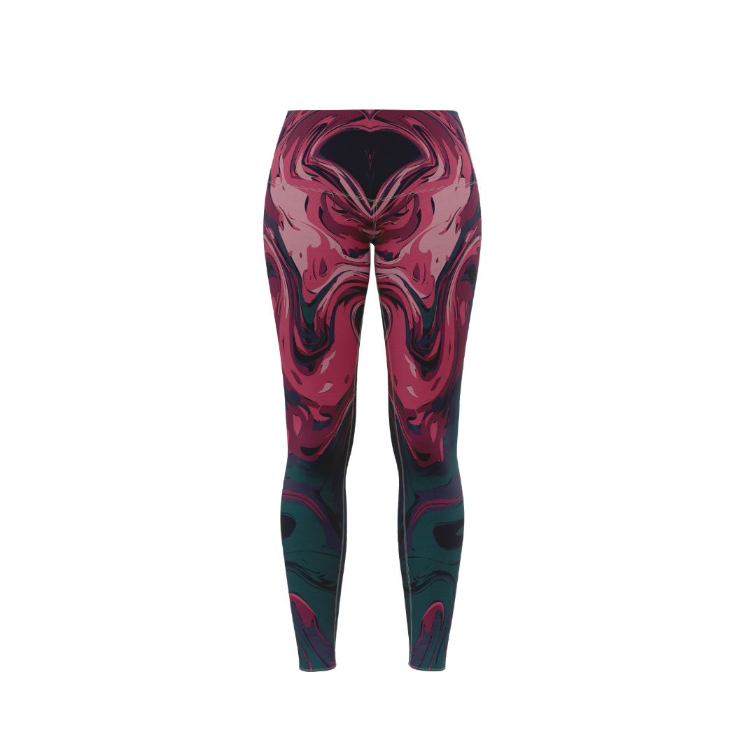 Marble Lava Premium Leggings showcasing unique design and comfortable fit.