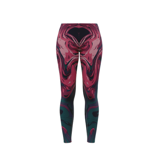 Marble Lava Premium Leggings showcasing unique design and comfortable fit.