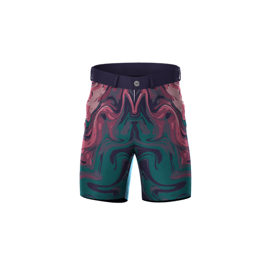 Marble Lava Premium Shorts with a bold lava-inspired print, showcasing the unique design.