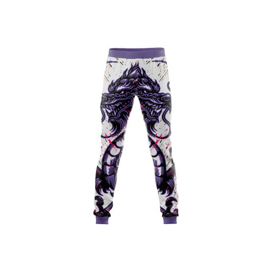 Front view of Majestic Dragon Premium Pants in black