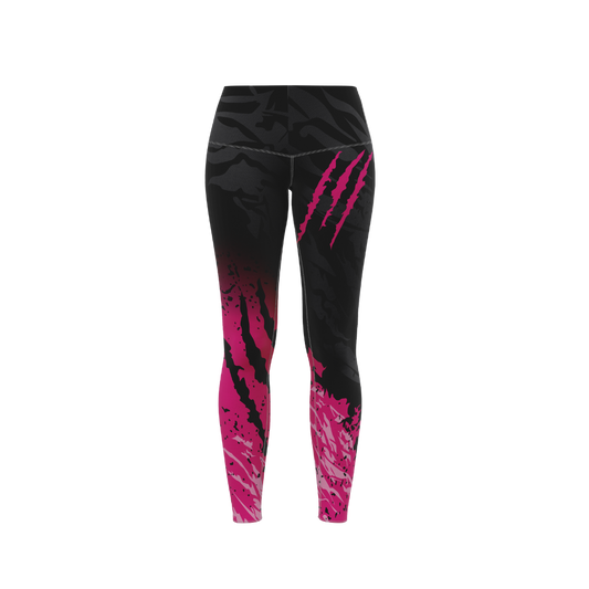 Pink Scratch Premium Leggings – Stylish high-waisted leggings designed for yoga and workouts with a unique pink scratch pattern