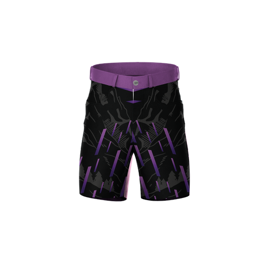 Purple Stamps Premium Shorts – unique purple design, comfortable fit.