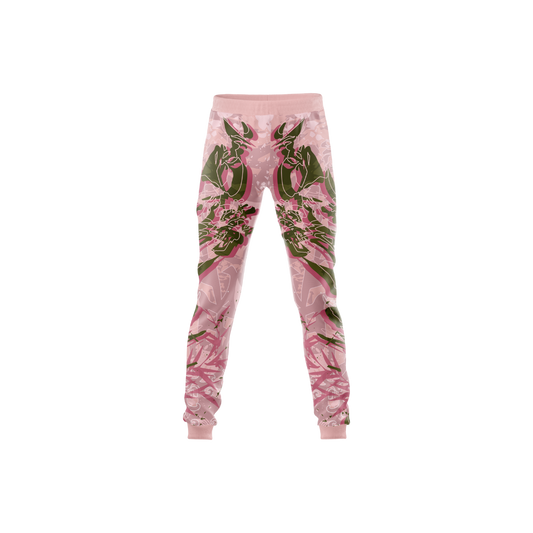 Front view of Sakura Pink V1 Premium Pants showcasing soft pink fabric and tailored fit