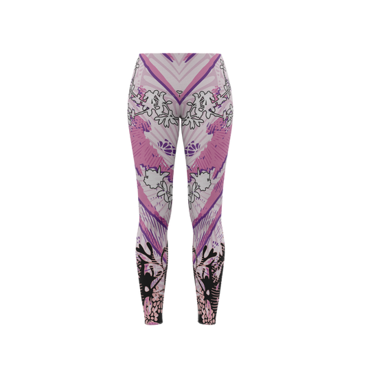 Sakura Pink V2 Premium Leggings – High-waisted leggings with stylish Sakura pink design, perfect for yoga and fitness