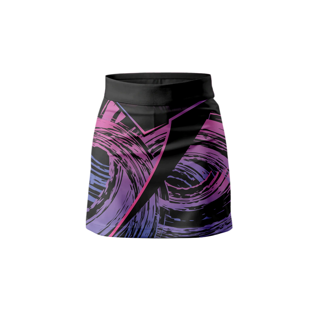 Front View – Dark Slash Women's Premium Skort with sleek patterned design.