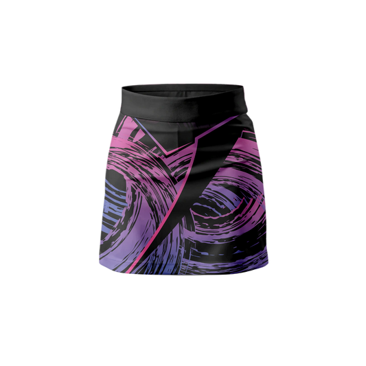 Front View – Dark Slash Women's Premium Skort with sleek patterned design.