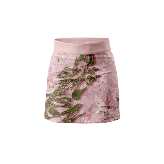 Front View – Sakura Pink V1 Skort featuring a delicate cherry blossom design.