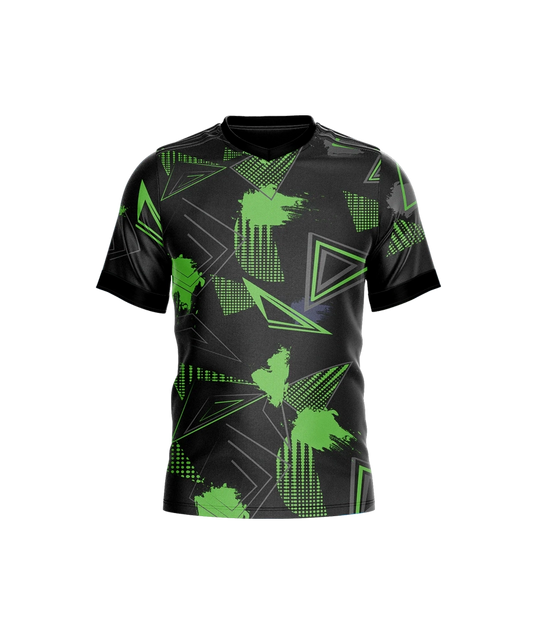 WhipperSnappleGreen green and black geometric shapes front. 