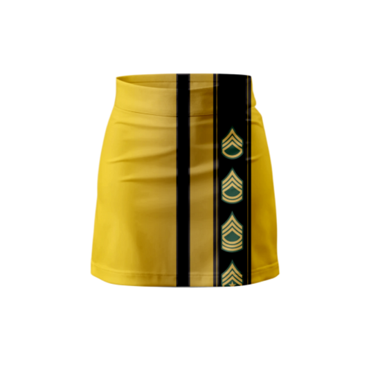 Yellow Badge Bowling Skort with moisture-wicking fabric and built-in shorts